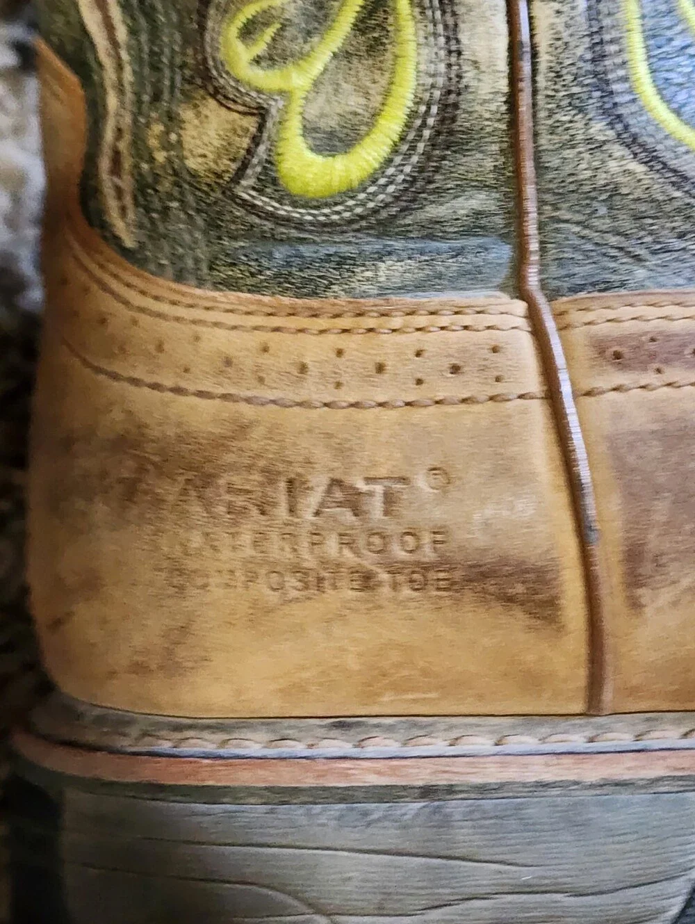 Ariat Workhog Men Mesteno Composite Toe Boots Size 10D Work Shoe